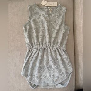 Rylee + Cru Seafoam Shell Sleeveless Romper